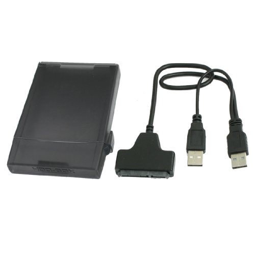 Cable adaptador USB 2.0 a SATA con estuche gris para HDD 2.5"