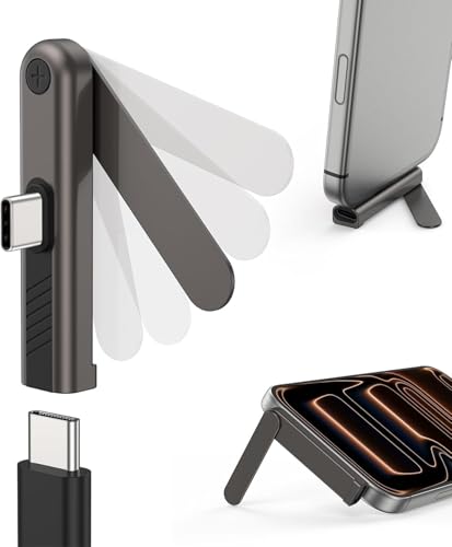 Image of Tobo USB C to USB C Adapter with Foldable Phone Stand, 240W PD Fast Charging Type C Male to Female Converter, 90 Adjustable USB-C Extender for Laptop, Tablet & Smartphone (Charging & Data) TD-1609CC