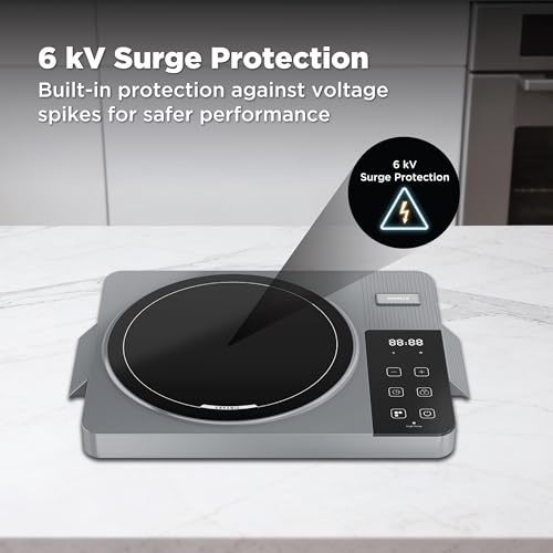 Image of Havells 2000W Hexo EZ HEAT Infrared Induction Cooctop with Digital Display| TC-20 with Grill| 6kV Surge Protection| Cool Touch Body| Fast Heating | 1 Year Door Step Warranty By Havells