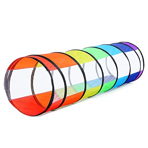 Tunnel Enfant - Tente de Jeux Exterieur Interieur Haute Qualité 180 cm - Tunelle pour Enfant Parcours Motricité Bébé Rampant -Jouet de Pliable Pop-up...