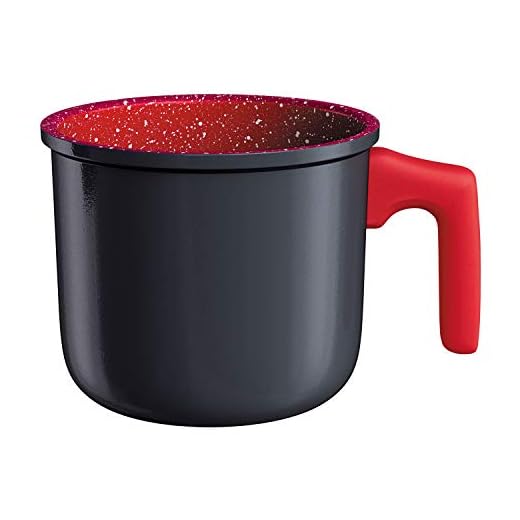 Fervedor ColorStone Antiaderente, 14 cm, Titânio, ALU8402-TI, Euro Home