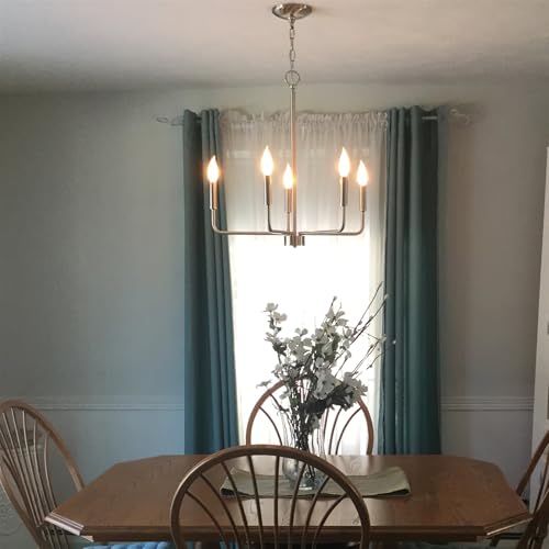 Image of Kira Home Camille 22 inch Modern 5-Light Chandelier for Kitchen Island