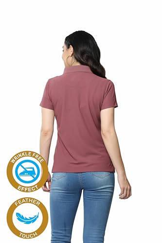 Image of STELLERS Women's Premium Polo T-Shirt, Regular Fit | Odour Resistant | Wrinkle Free | Quick Dry | Stretchable | Lightweight | Breathable | Sustainable | Anti-Static | Feather Touch Feel