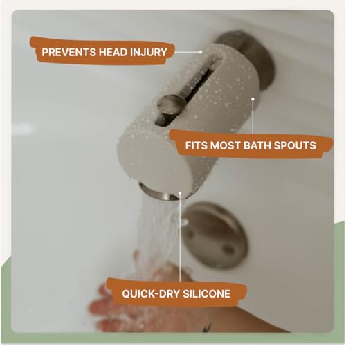 Image of Parker Baby Universal Bathtub Faucet Safety Guard | Soft & Durable Silicone Faucet Cover Bathtub Baby | BPA Free & Food Grade Bath Spout Cover for Baby in Neutral Colors