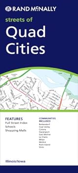 Map Rand McNally Streets of Quad Cities Illinois/ Iowa Book