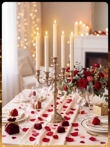 Image of Treela Battery Operated LED Taper Candles,Hexagon,11 Inch,Ivory