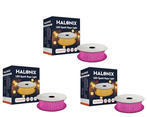 Halonix 10 Meter Pink Rope Light for Home Decoration | 120 Led/Me...