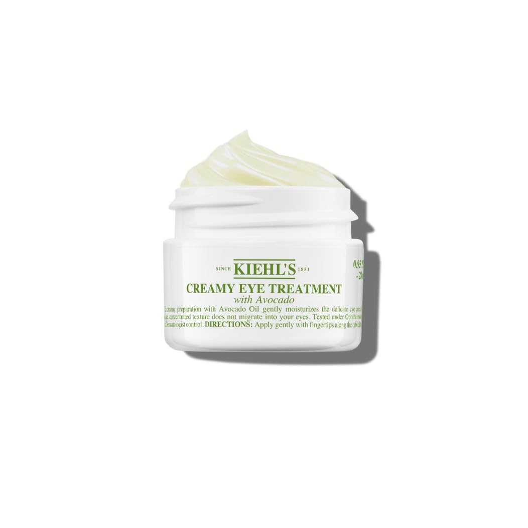 Kiehl's Creamy Eye Treatment with Avocado, Hydrates for a Revitalised Eye Area, Formulated with Avocado Oil, Creamy Texture, 99% Natural Ingredients/Formula, for All Skin Types