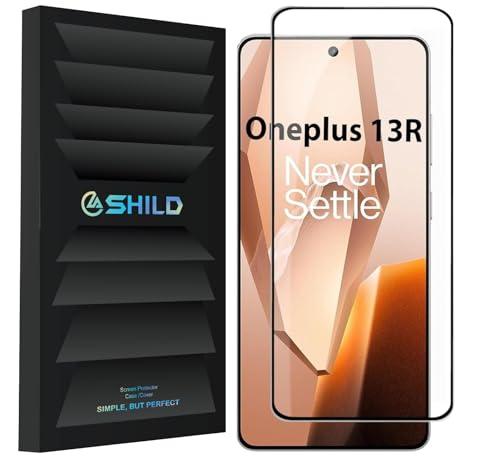 Image of SHILD Premium HD+ Tempered Glass Screen Protector Guard Compatible For OnePlus 13R 5G (6.78 Inch, Pack of 1) | Edge to Edge Coverage | 9H Hardness | HD Clarity | Easy Installation Kit for OnePlus 13R