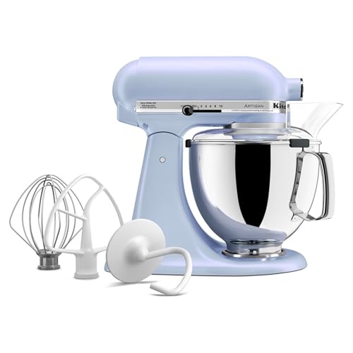 Image of KitchenAid Artisan Series 5 Quart Tilt-Head Stand Mixer with Pouring Shield, KSM150PS, Blue Salt