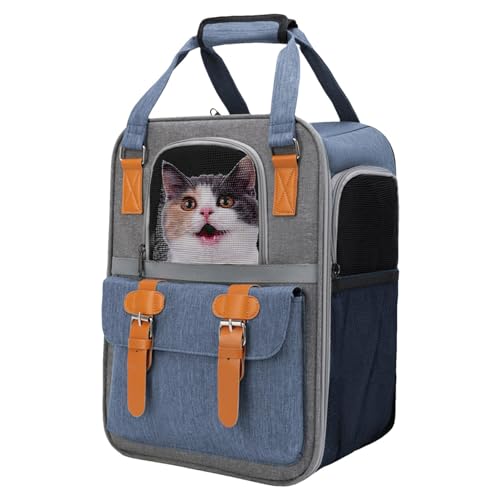 Mochila para mascotas de 30 x 21 x 40 cm con malla para viaje y senderismo 8