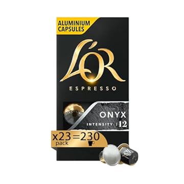 L'Or - Capsule Caffè Espresso Onyx - 230 Capsule In Alluminio - 23 Confezioni da 10 - Intensità 12 - Compatibili Con Macchine Nespresso®* original