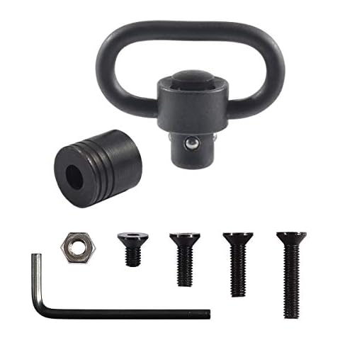 JIALITTE QD 1.25 Inch Swivels Mount Quick Detach Loop Base Kit with 4 Screws + 1 nut + 1 Wrench Cover