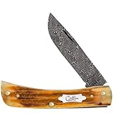 Case Cutlery CA52421: Sod Buster Jr Damascus Burnt Golden