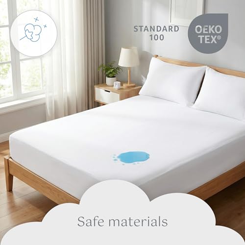 Protège-matelas imperméable 90x190 cm lot de 2 pour lit simple alèse