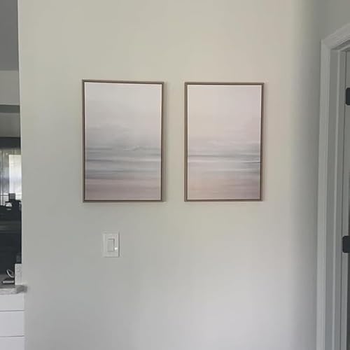 Gardenia Art Framed Coastal Beach Canvas Wall Art Decor Abstract Ocean Landscape Painting Prints Modern Artwork for Living Room Bathroom Bedroom Home Decoration Ready to Hang 16"x24" - Image 6