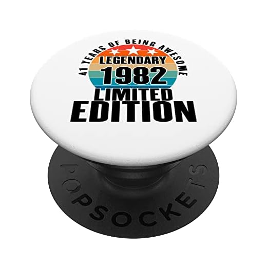 41 cumpleaños Año de nacimiento 1982 Edición limitada PopSockets PopGrip Intercambiable