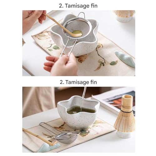 Set d'Outils pour Préparation Matcha et ustensiles de cérémonie du thé - 6