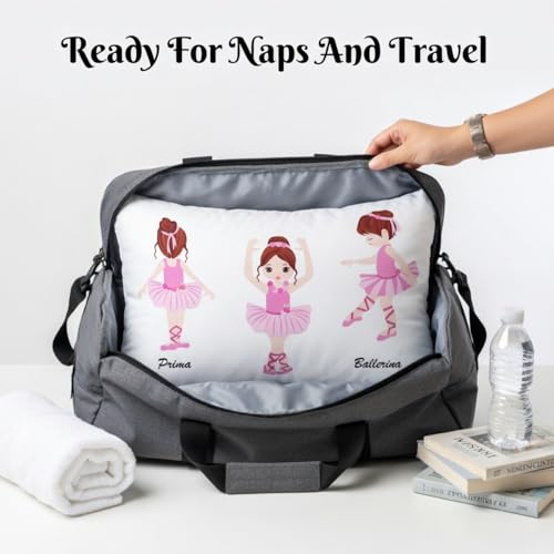Image of Everyday Kids 2-Pack Standard Size Pillowcases fit Pillows 20 x 26 inch -100% Soft Breathable Microfiber - Perfect for Toddler Little Girl Twin /Full Size Bed - Ballerina
