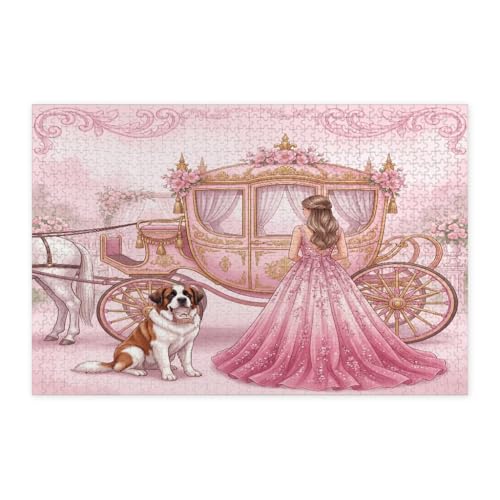 Puzzle de perro San Bernardo de 1000 piezas para adultos y entretenimiento para parejas