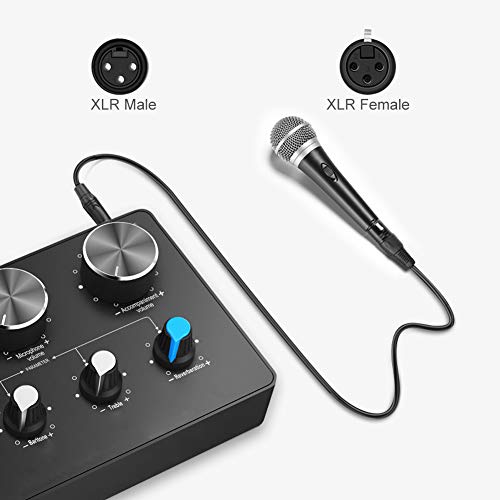 Image of XLR Microphone Cable,CableCreation [2-Pack] 15FT XLR Male to Female 3PIN Balanced Mic Cords for Recording Applications,Mixers,Speaker Systems,DMX Lights.Black