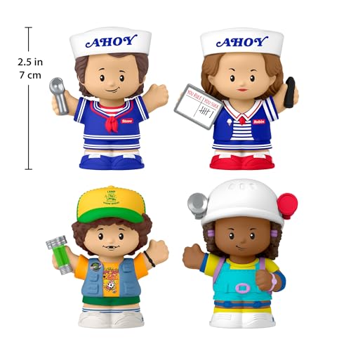 Little People Collector Coffret Stranger Things : Scoops Troop, figurines Scoops Troop collector présentées dans un emballage cadeau à exposer, pour adultes et fans, HVG76