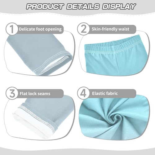 DOMIKING Blue Grey Gradient Girl's Leggings Pants Kids' Yoga Pants Stretchy Running Tights 4 Years3