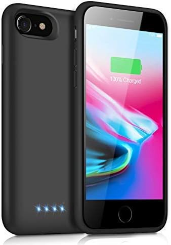 HETP Battery Case for iPhone 8/7 Upgraded 6000mAh Portable Rechargeable Charging Case for iPhone 7 Extended Battery Pack for iPhone 8 Protective Charger Case Backup Cover [4.7 inch ]- Black