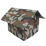 HANABASS Isoliertes Katzenhaus für Draußen Schlafplatz für Haustiere Komfortable Haustierunterkunft Wetterfestes Katzenhaus Outdoor Atmungsaktive Haustierunterkunft