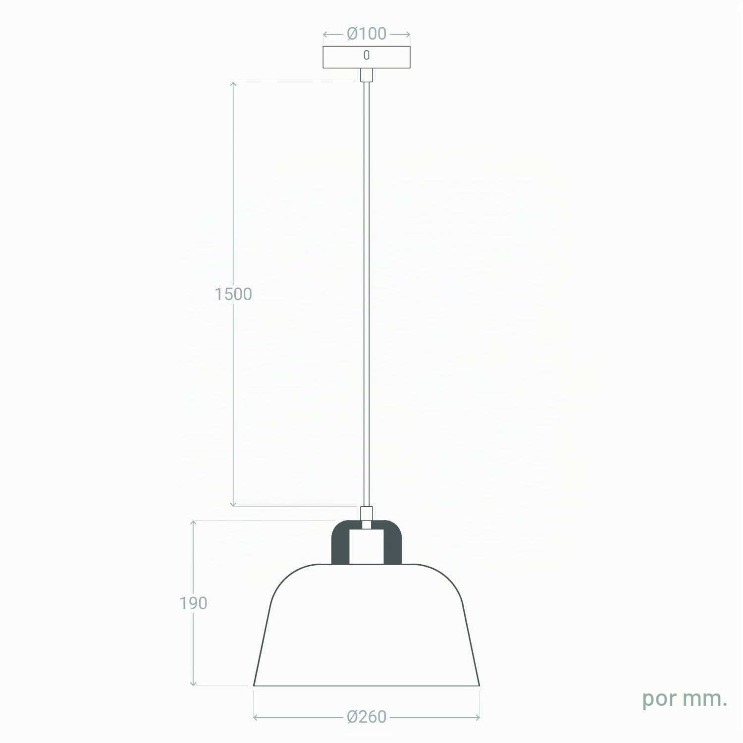 LEDKIA Lámpara Colgante Metal y Madera Wawak Verde Celadón