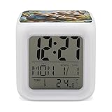 FekiLoot Sveglia della famiglia di bradipi con 7 colori che cambiano la luce notturna sveglia digitale Sveglia digitale Schermo di visualizzazione a LED Sleep Trainer Orologi decorativi per la stanza