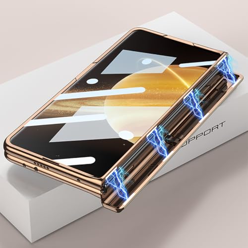 COQUE Honor Magic V3 Case Transparent with Anti-Peep Film,Supercar-style Cover Shell,Folding Phone Holster for Honor Magic V3-Silver - Image 3