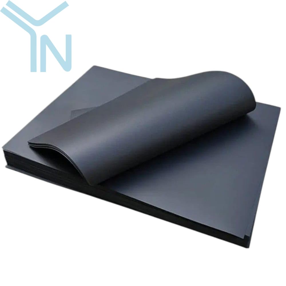 Black A1 Big/Full Size Chart Paper/Pastel Sheets - Pack of 8, Used in Art and Craft, Collage, Projects, Posters etc. Plain/Unrulled, Size: 70x56 Centimeters, 200 GSM Thickness 1