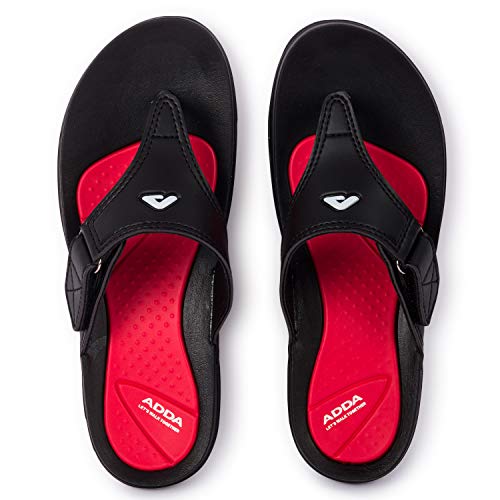 ADDA (LABEL) Womens Black & Red Slipper Flip Flop - 4 UK (B085D9K32X) Amazon Price History, Amazon Price Tracker