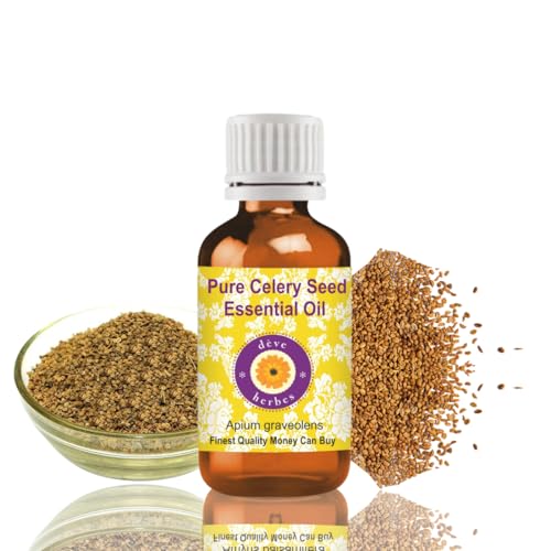 Deve Herbes puro Olio essenziale di semi di sedano (Apium graveolens) distillato a vapore 10ml (0.33 oz)