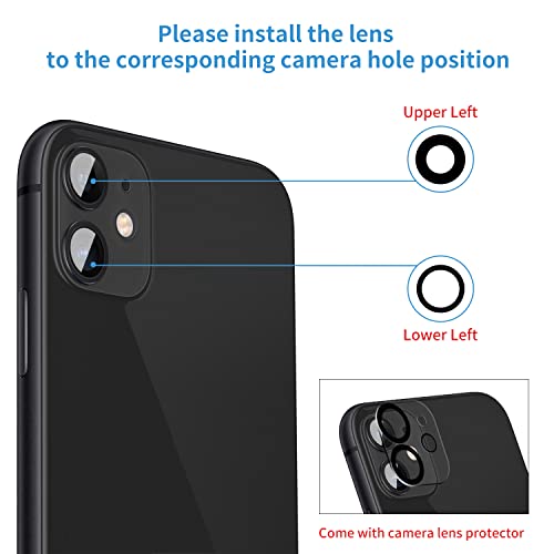 Senpinkboo 2 Pack Back Rear Camera Lens Glass Replacement For Iphone 11 With Pre-Installed Adhesive, Include Repair Tool Set+ Installation Manual+ Camera Lens Protector thumb #6