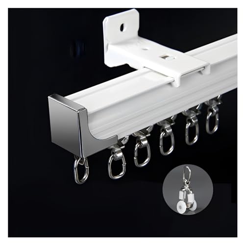 Riel de techo de aluminio para separar ambientes sin obras, kit extensible de 2 m 2