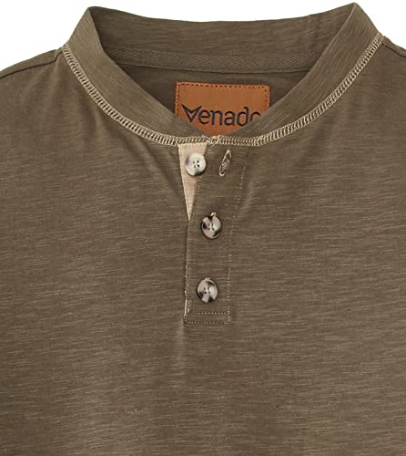 Venado Long Sleeve Shirts For Men – Flex Henley Shirts For Men Outdoor Wear (Large, Army) #TOP1