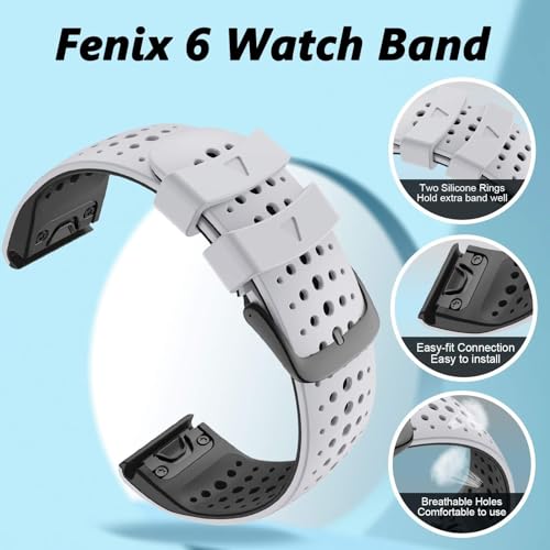 Bracelet de montre 22 mm Easy-Fit pour Garmin Fenix 6 Pro