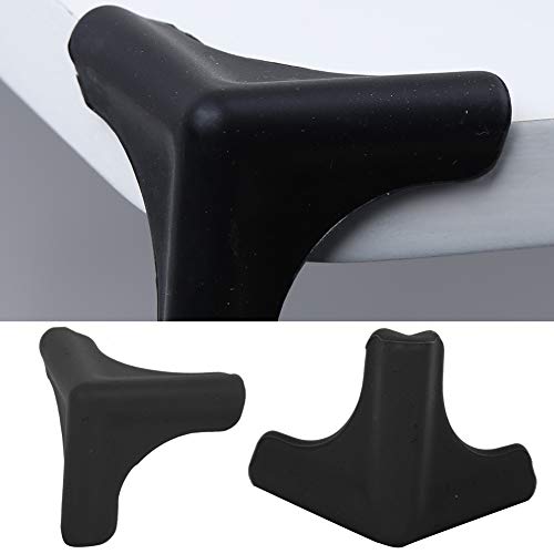 Image of Safety Corner Guards, Removable Silicone 4PCS Edge Protectors, for Furniture(Range Hood Anti-Collision Angle-Black)
