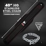 RDX Dip Gürtel 6" mit Kette und Karabiner, Profi Gewichtsgürtel für Zusatzgewicht, Gewichthebergürtel Klimmzügen Dipping Belt, Gewichtheben Bodybuilding Krafttraining, Männer Herren Damen – Bild 2