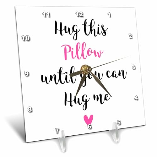 3dRose 6x6 Long Distance Love Clock