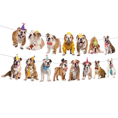 British Bulldog Party Banner British Bulldog Party Garland British Bulldog Party Supplies for British Bulldog Party Decorations Dog Decorations