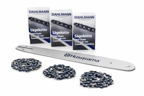 HUSQVARNA Schwert 3/8\" 35 cm 1,3 mm + 3 HM Sägeketten für HUSQVARNA Motorsägen 120 Mark II 130 135 135 Mark II 140 235 236 240