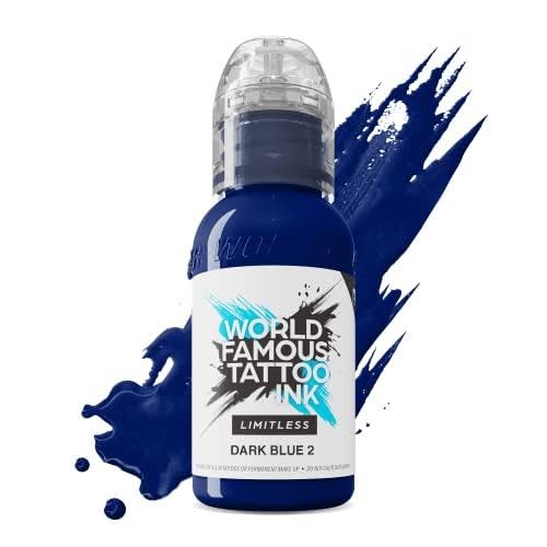 World Famous Limitless, Dark Blue 2, Tattoo Ink, 1 oz