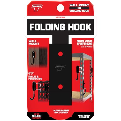Smart T Folding Wall Hook | Hook for Garage Organization,