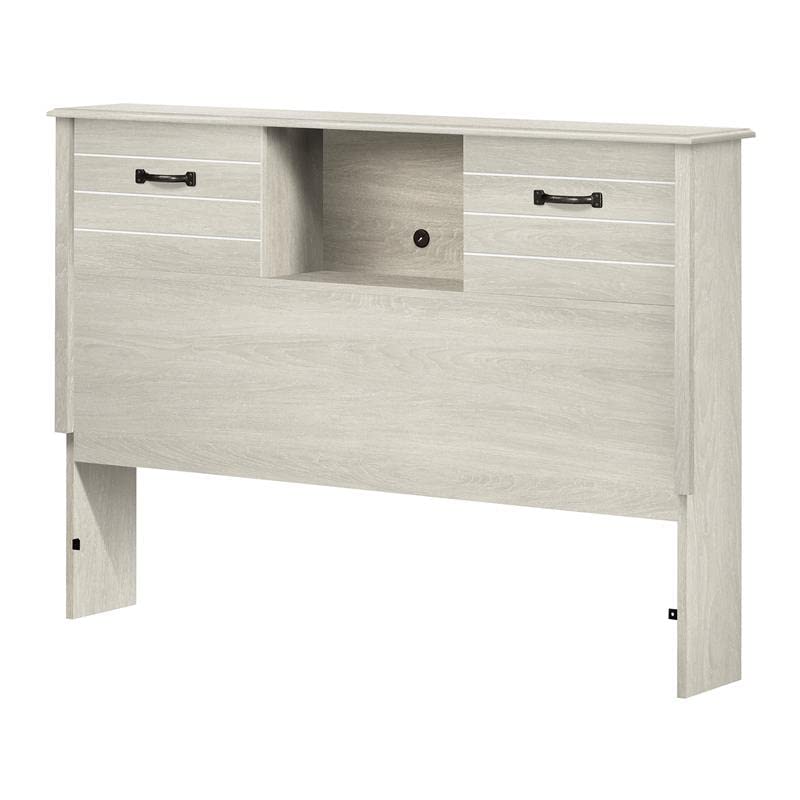 South Shore Ulysses Bookcase Headboard, Full, Winter Oak