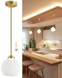 Majade Mid-Century Milk Glass Pendant
