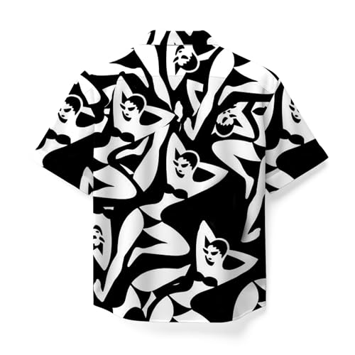 Image of Men's Floral Button-Down Shirt, Cotton Blend Stretchable, Casual Printed Striped Stylish Shirt