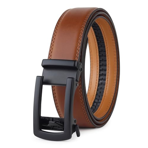 Image of Men's Vegan Leather Belt for Men, Formal /Casual,Autolock| Fit on up to 38 Inches Waist size